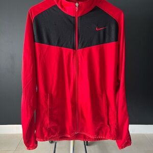 Nike Men's Red and Black Windbreaker